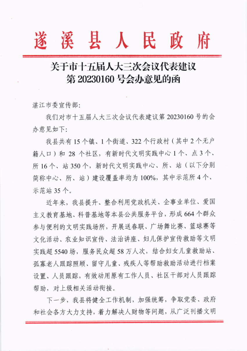 關(guān)于市十五屆人大三次會(huì)議代表建議第20230160號(hào)會(huì)辦意見的函_00.png