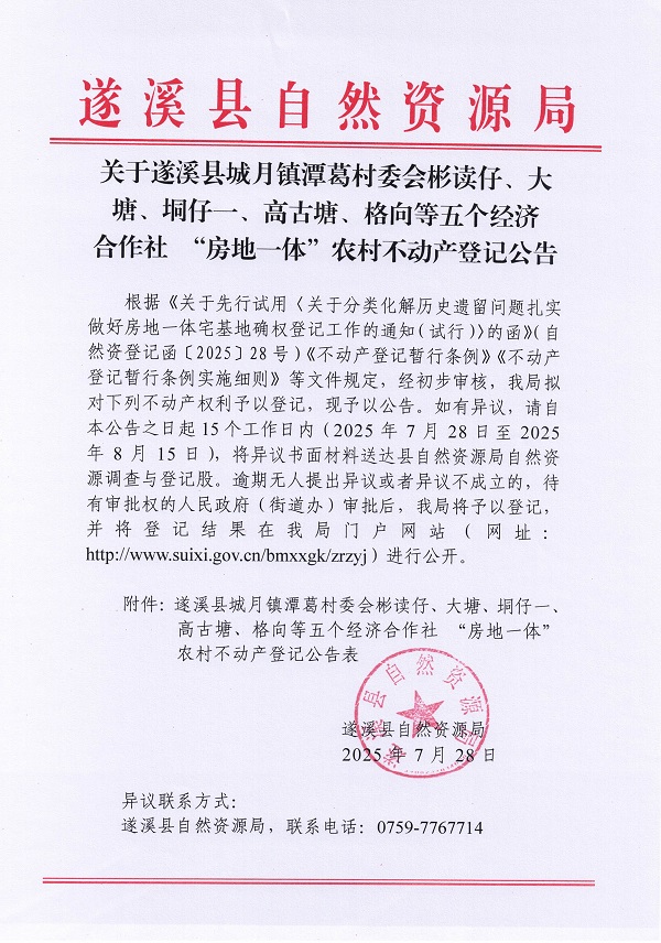 城月鎮(zhèn)潭葛村委會(huì)彬讀仔、大塘、垌仔一、高古塘、格向等五個(gè)經(jīng)濟(jì)合作社 “房地一體”農(nóng)村不動(dòng)產(chǎn)登記公告_頁面_1.jpg