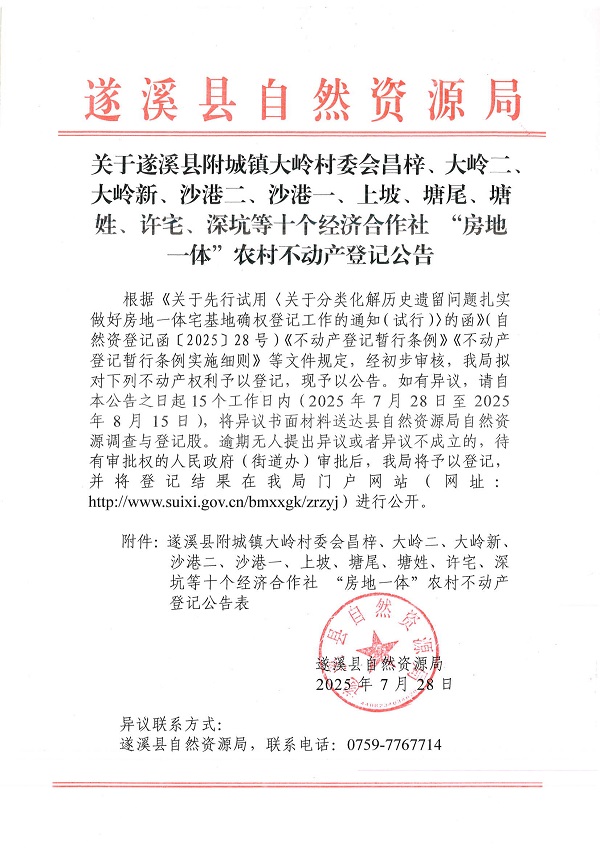 附城鎮(zhèn)大嶺村委會(huì)昌梓、大嶺二、大嶺新、沙港二、沙港一、上坡、塘尾、塘姓、許宅經(jīng)濟(jì)合作社不動(dòng)產(chǎn)登記公告（歷史遺留問題）_頁面_1.jpg