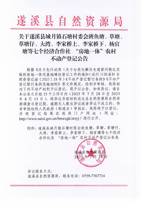 城月鎮(zhèn)石塘村委會(huì)班魚塘等七個(gè)經(jīng)濟(jì)合作社不動(dòng)產(chǎn)登記公告（第一批次）（歷史遺留問題）_頁面_1.jpg