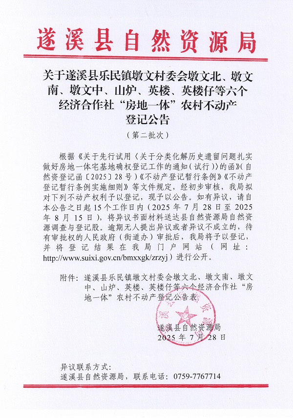 樂民鎮(zhèn)墩文村委會墩文北等六個經(jīng)濟合作社不動產(chǎn)登記公告（第二批次）（歷史遺留問題）_頁面_1.jpg