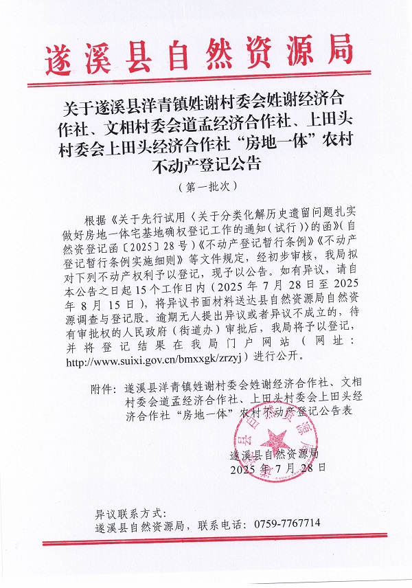 洋青鎮(zhèn)姓謝村委會姓謝經(jīng)濟合作社等三個經(jīng)濟合作社不動產(chǎn)登記公告（第一批次）（歷史遺留問題）_頁面_1.jpg