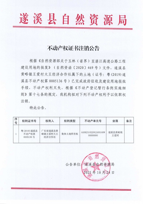 不動產(chǎn)權(quán)證書注銷公告（遂溪縣黃略鎮(zhèn)王愛村大王經(jīng)濟(jì)合作社）.jpg
